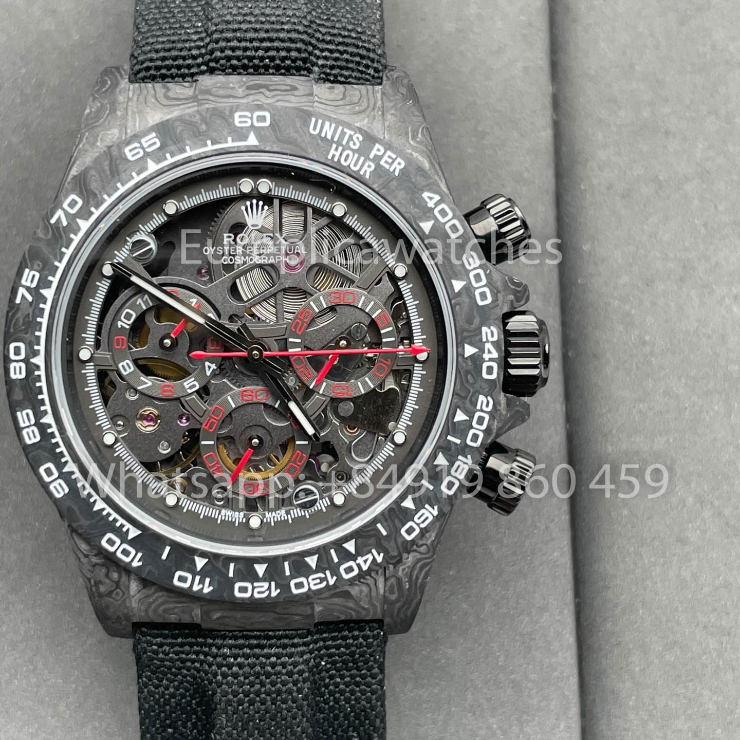 Rolex Daytona scheletrato quadrante Diw Custom NTPT Carbonio Cassa 1:1 Best Clone