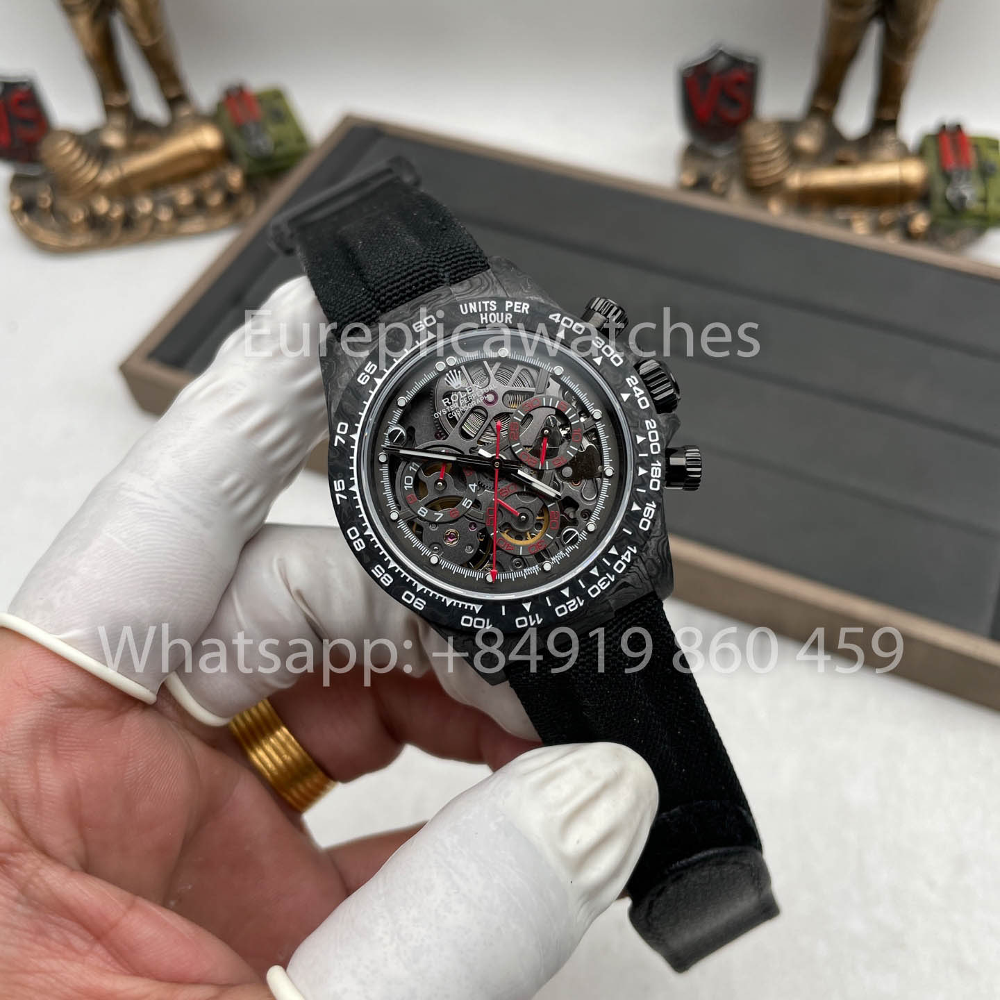 Rolex Daytona scheletrato quadrante Diw Custom NTPT Carbonio Cassa 1:1 Best Clone