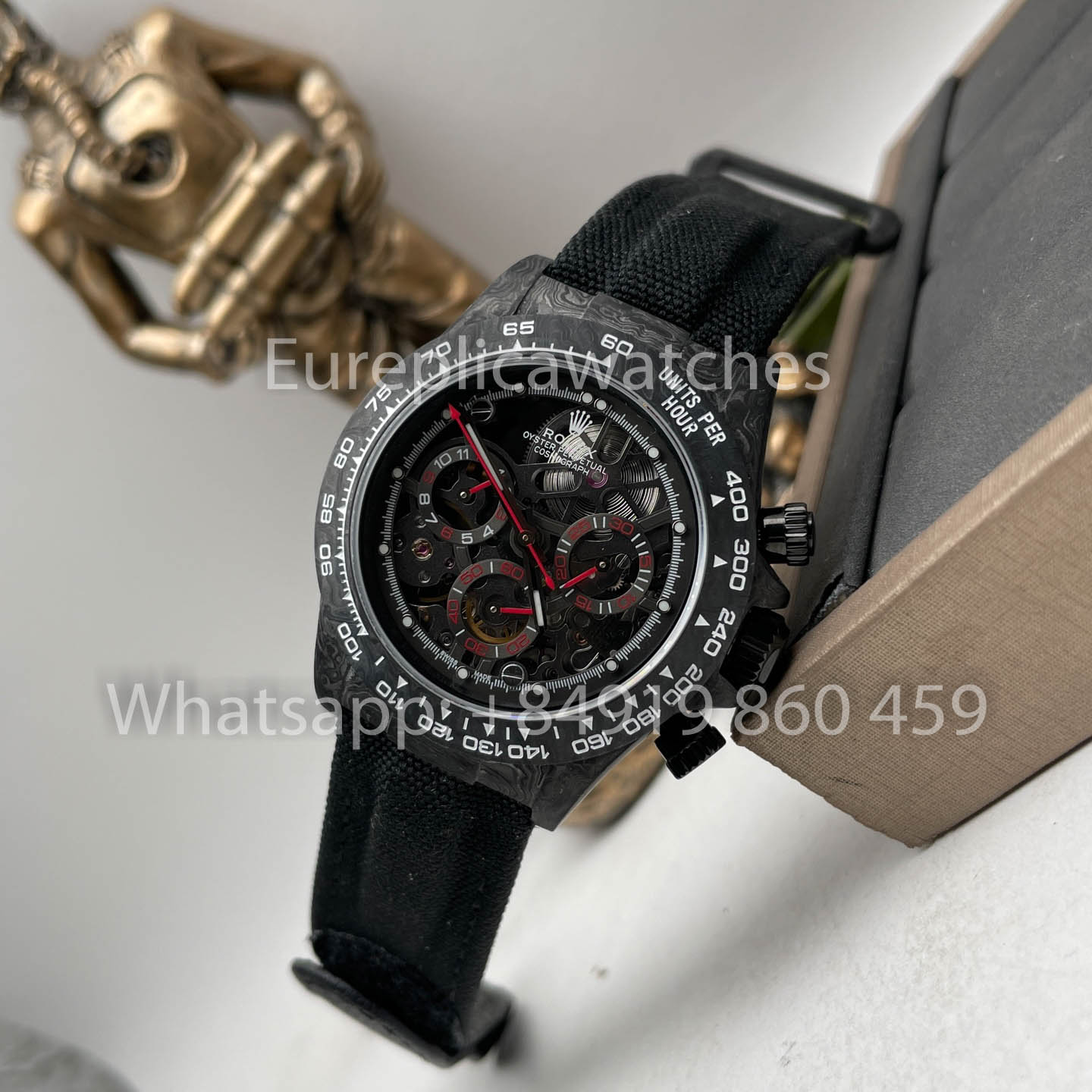 Rolex Daytona scheletrato quadrante Diw Custom NTPT Carbonio Cassa 1:1 Best Clone