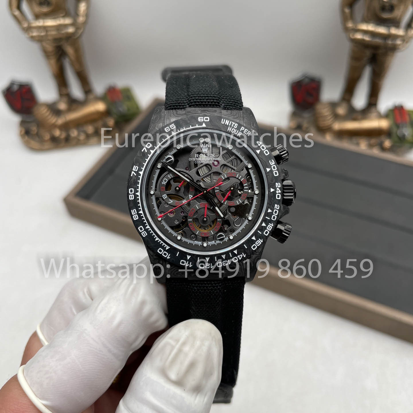 Rolex Daytona scheletrato quadrante Diw Custom NTPT Carbonio Cassa 1:1 Best Clone
