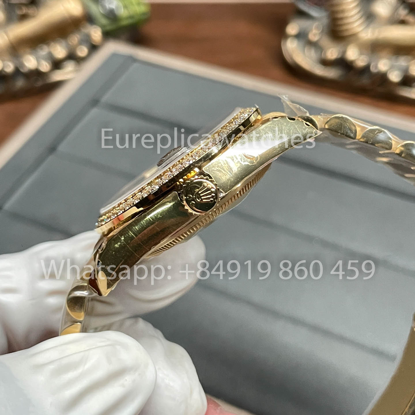 Rolex Day Date 128238-0118 lunetta Diamond  1:1 Best Clone 8+ Fabbrica Counterweight Versione