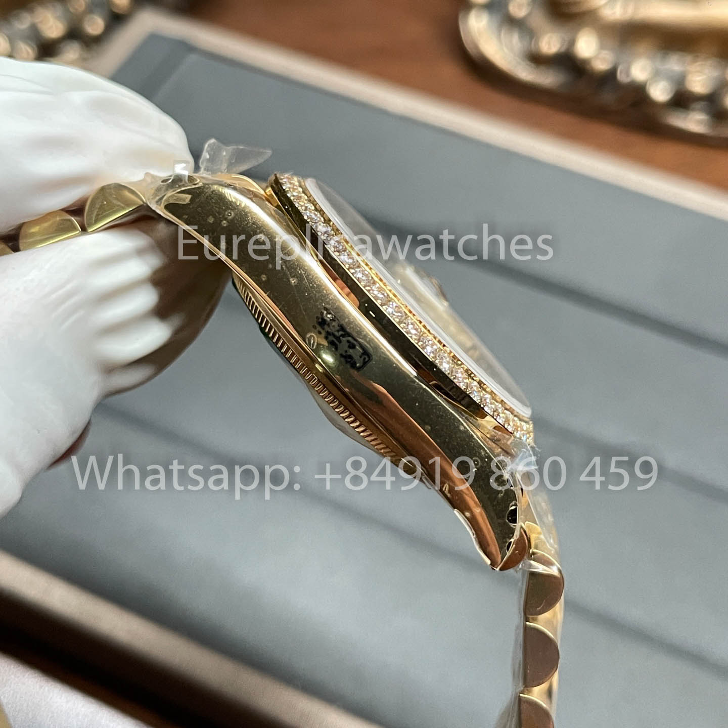 Rolex Day Date 128238-0118 lunetta Diamond  1:1 Best Clone 8+ Fabbrica Counterweight Versione
