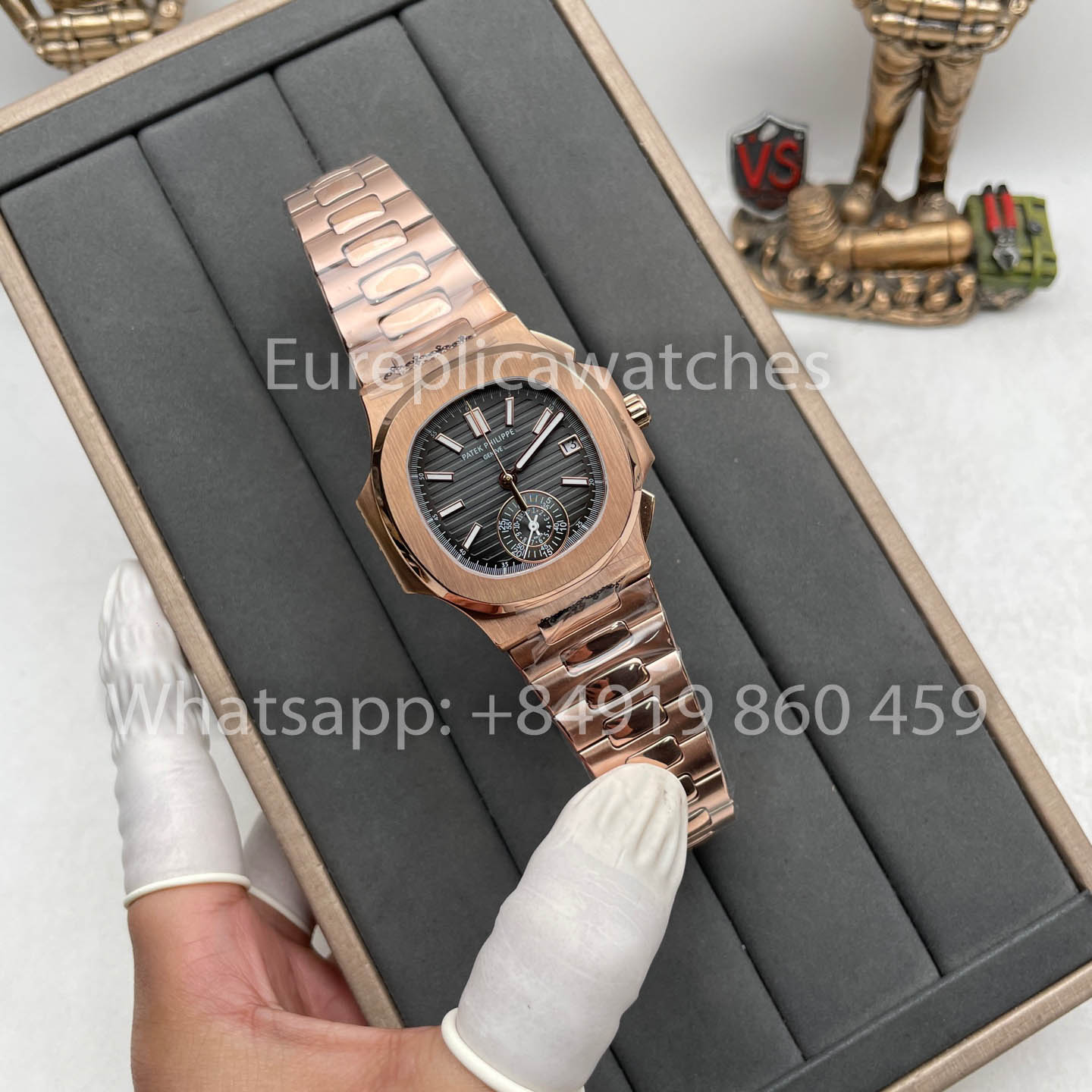 Patek Philippe Nautilus 5980/1R-001 1:1 edizione migliore 3K Fabbrica V2 quadrante nero