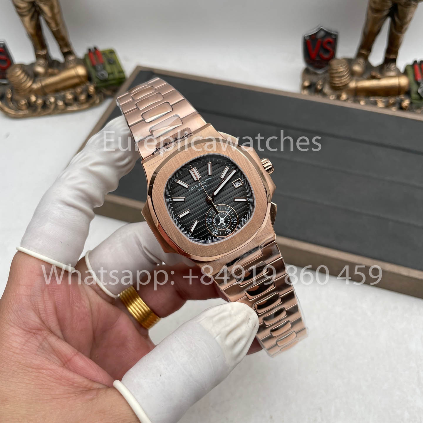 Patek Philippe Nautilus 5980/1R-001 1:1 edizione migliore 3K Fabbrica V2 quadrante nero