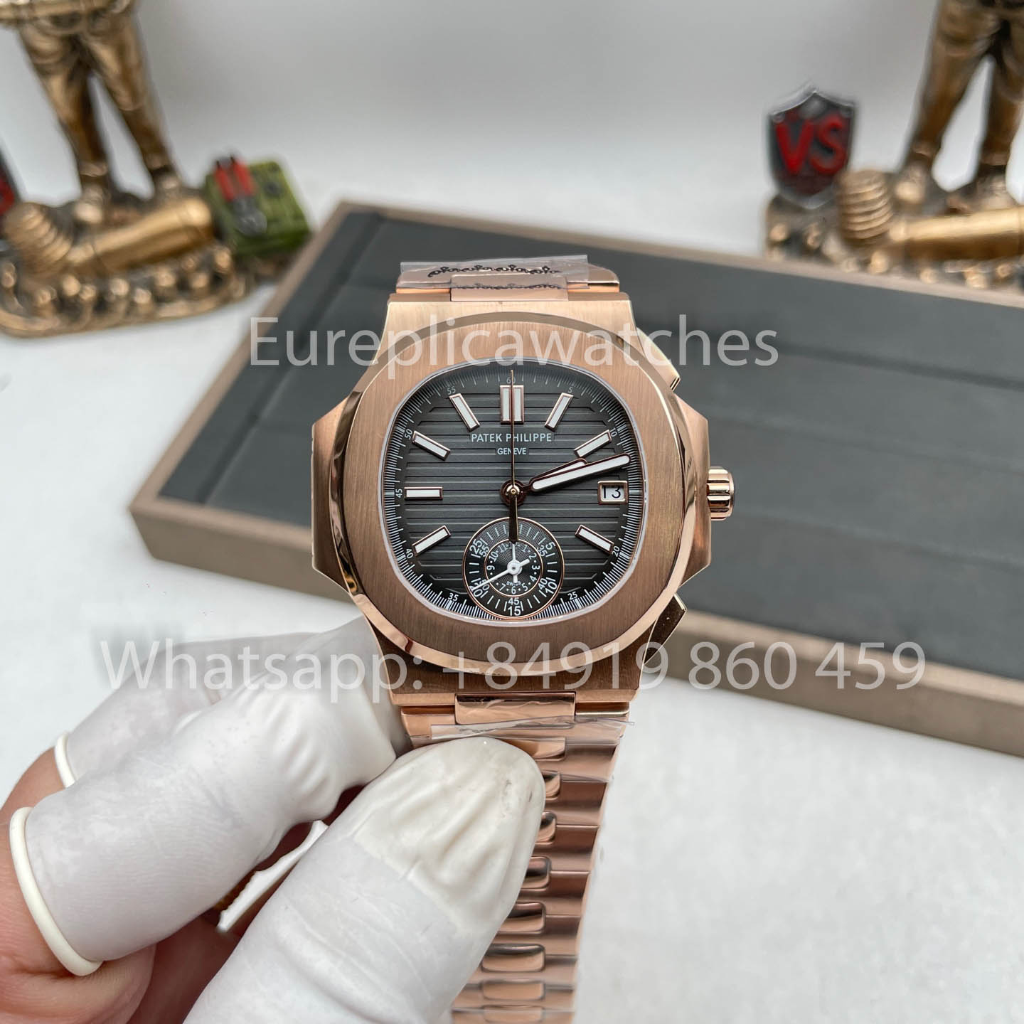 Patek Philippe Nautilus 5980/1R-001 1:1 edizione migliore 3K Fabbrica V2 quadrante nero