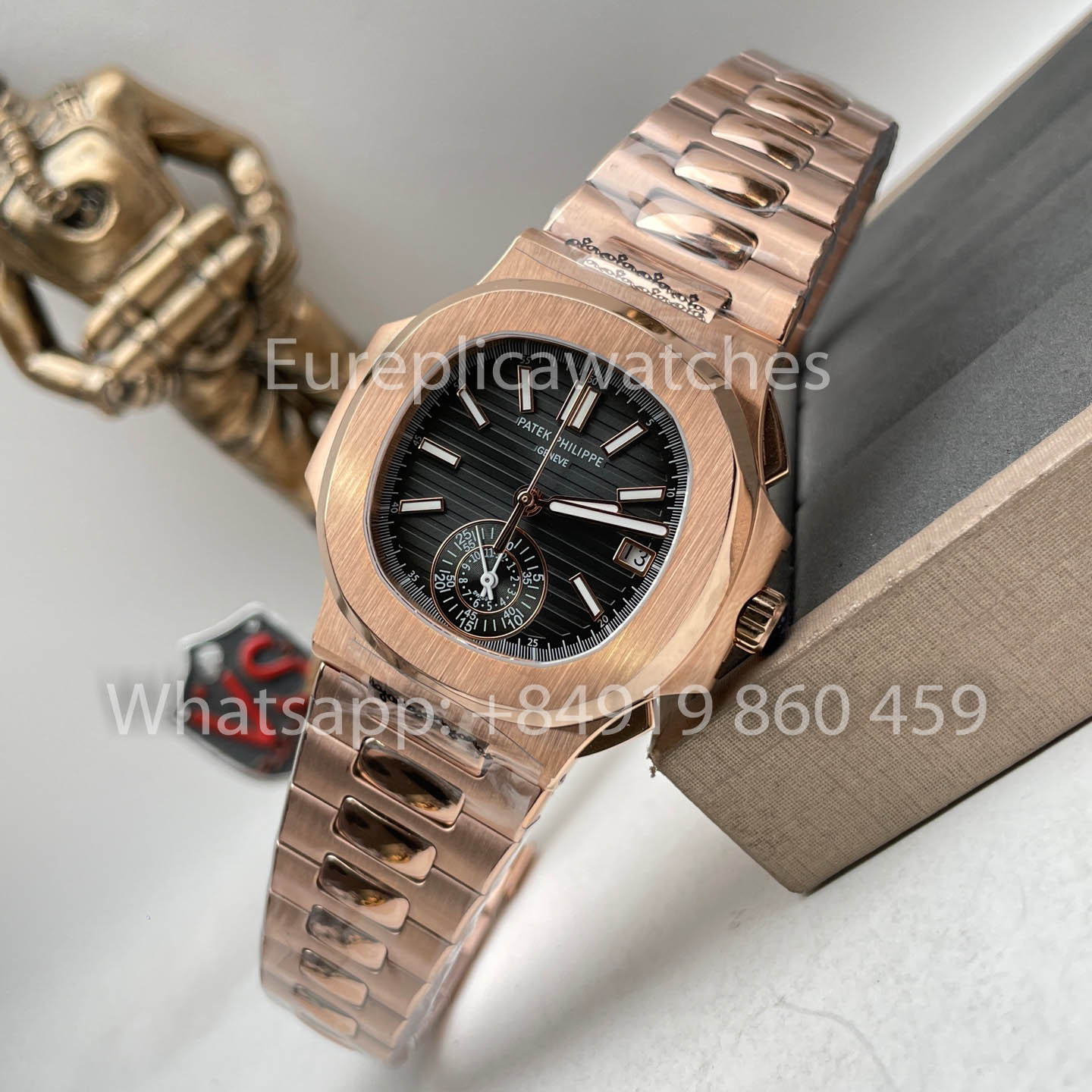 Patek Philippe Nautilus 5980/1R-001 1:1 edizione migliore 3K Fabbrica V2 quadrante nero