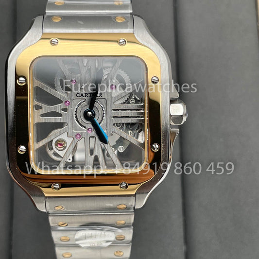 Cartier Santos Skeleton WR007017 40mm THB Fabrica 1:1 Melhor Clone Super Clone