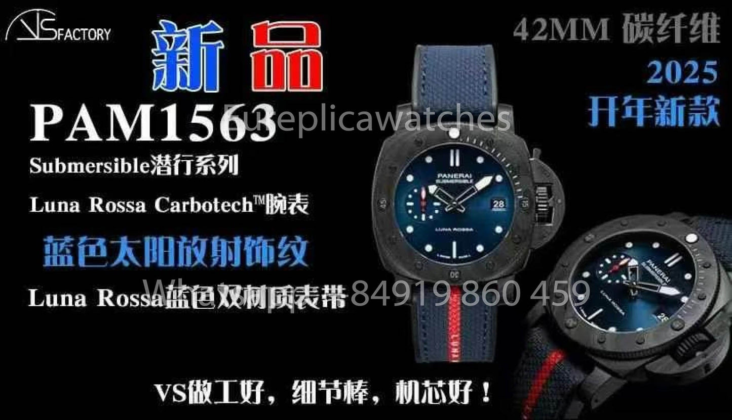 Panerai Submersible PAM 1563 QuarantaQuattro Luna Rossa 1:1 Best Clone VS Fabbrica