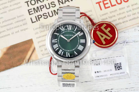 Cartier Ronde Must De Cartier 36mm 1:1 Best Clone AF Fabbrica quadrante verde