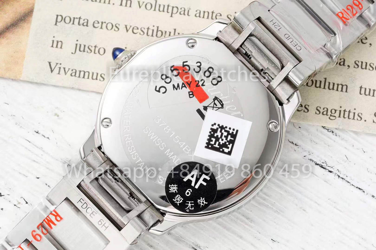 Cartier Ronde Must De Cartier 29mm custom diamonds 1:1 Best Clone AF Fabbrica quadrante blu
