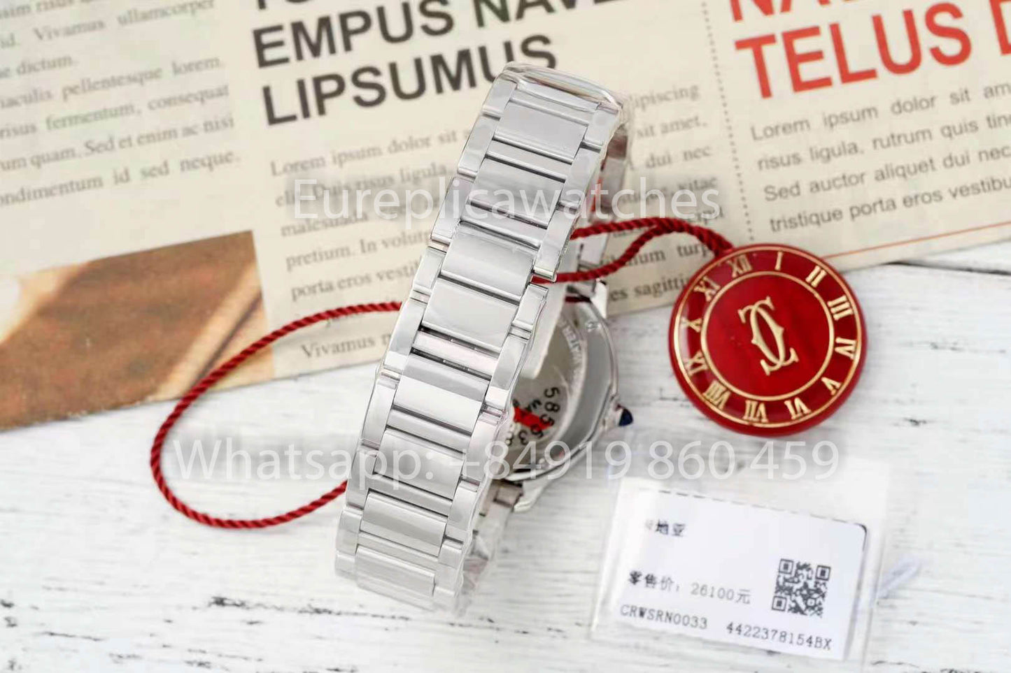 Cartier Ronde Must De Cartier 29mm custom diamonds 1:1 Best Clone AF Fabbrica Red quadrante