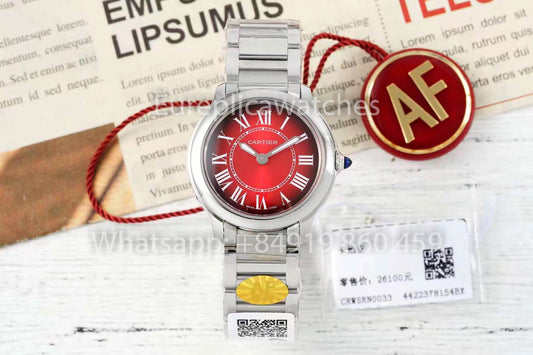 Cartier Ronde Must De Cartier 29mm 1:1 Best Clone AF Fabbrica Red quadrante