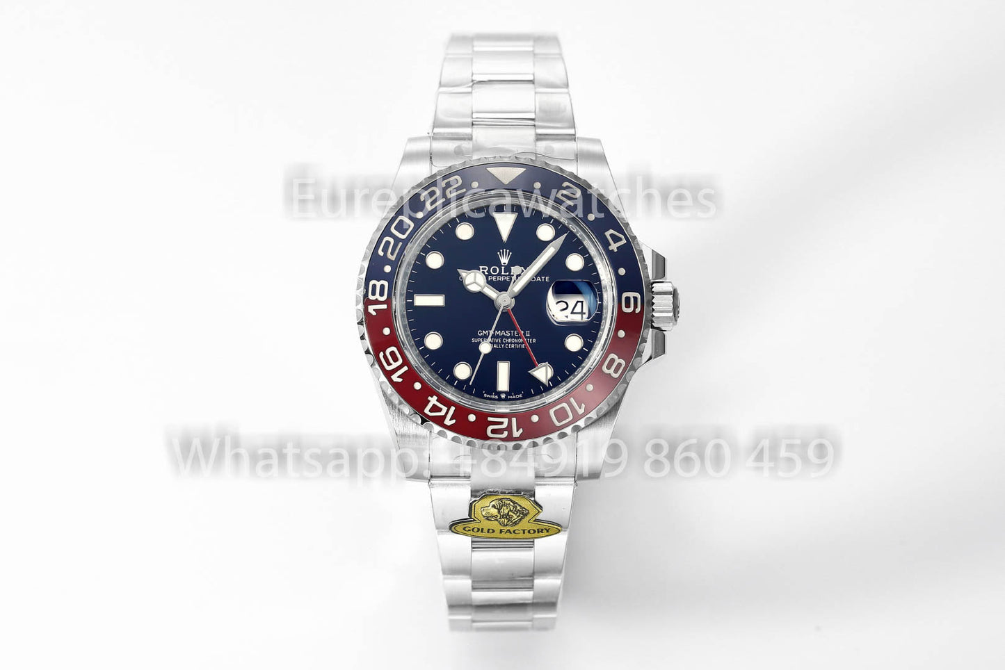 Rolex GMT Master II M126719blro-0003 1:1 Mejor clon Oro Fabbrica quadrante blu V3 Ultimate