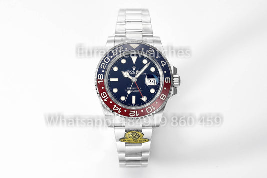 Rolex GMT Master II M126719blro-0003 1:1 Best Clone Oro Fabbrica quadrante blu V3 Ultimate