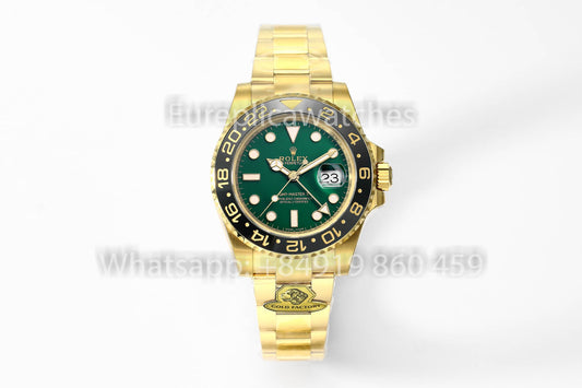 Rolex GMT Master II M126718GRNR Oyster cinturino 1:1 Best Clone Oro Fabbrica V3 Ultimate