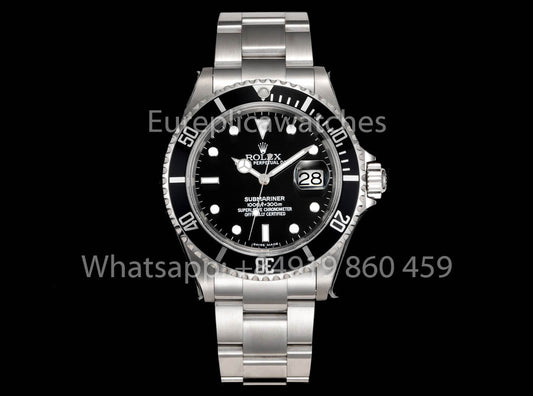 Rolex Submariner 16610 Series TM Fabrica 1:1 Melhor Clone Anel Interno com Moldura Preta sem Texto