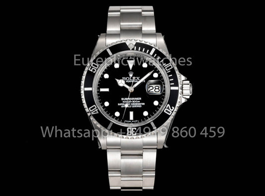 Rolex Submariner 16610 Series TM Fabrica 1:1 Melhor Clone Anel Interno com Moldura Preta e Texto