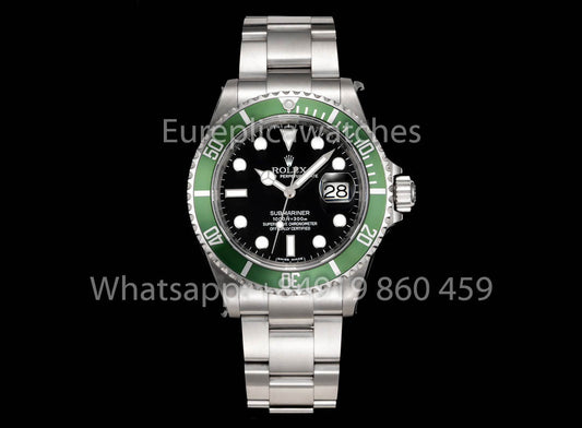 Rolex Submariner 16610 Series TM Fabrica 1:1 Melhor Clone Anel Interno com Moldura Verde e Texto