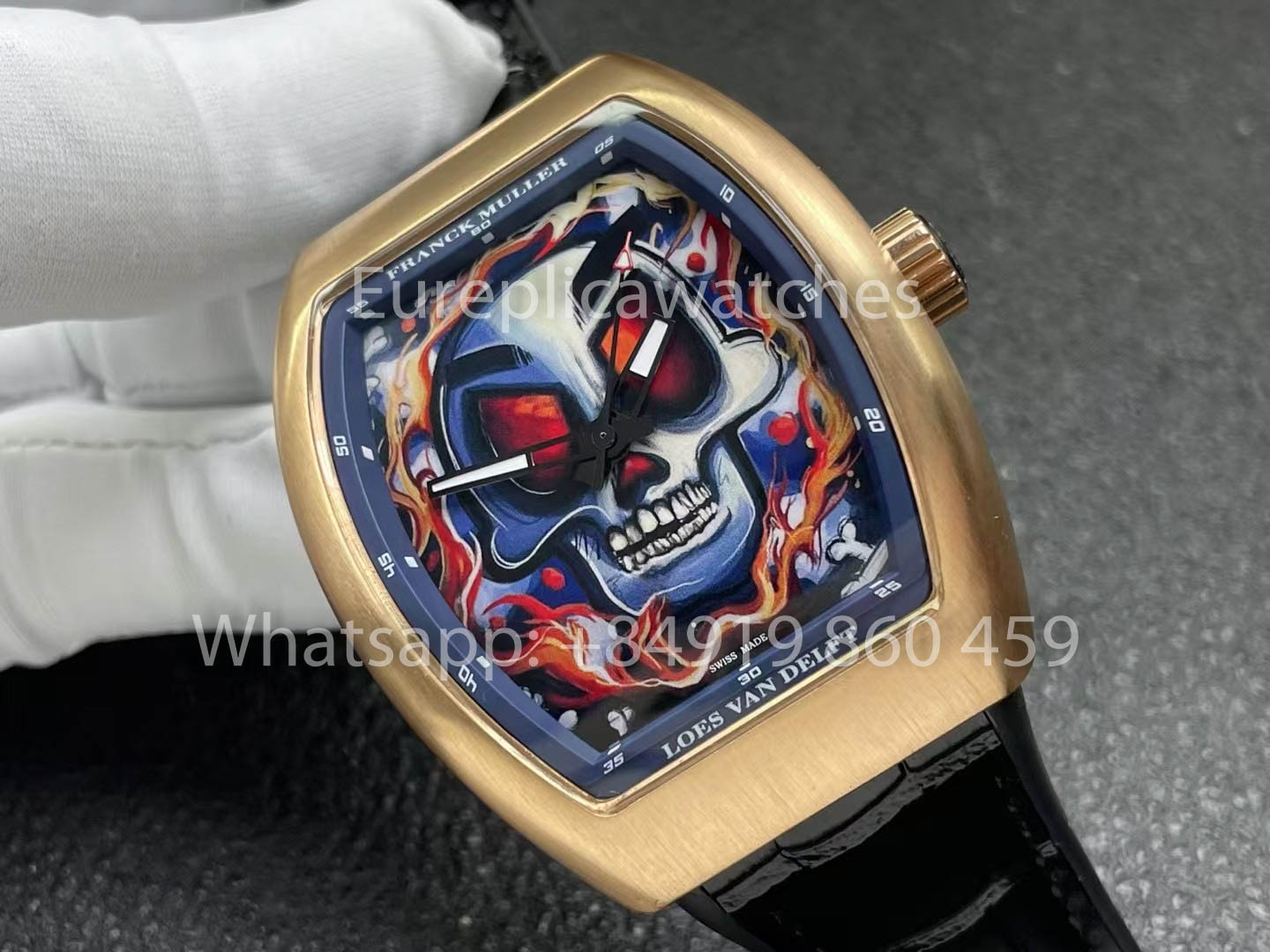 Franck Muller Vanguard Loes Van Delft 1:1 Melhor Clone ABF Fabbrica Rosa Oro