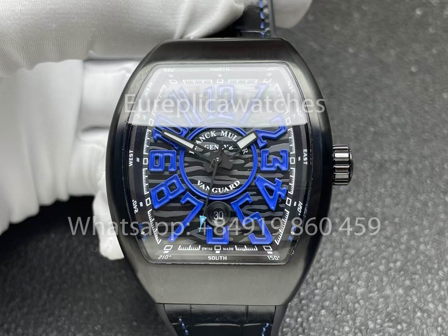 Franck Muller Vanguard V45 Vanguard Classical 1:1 Best Clone quadrante blu