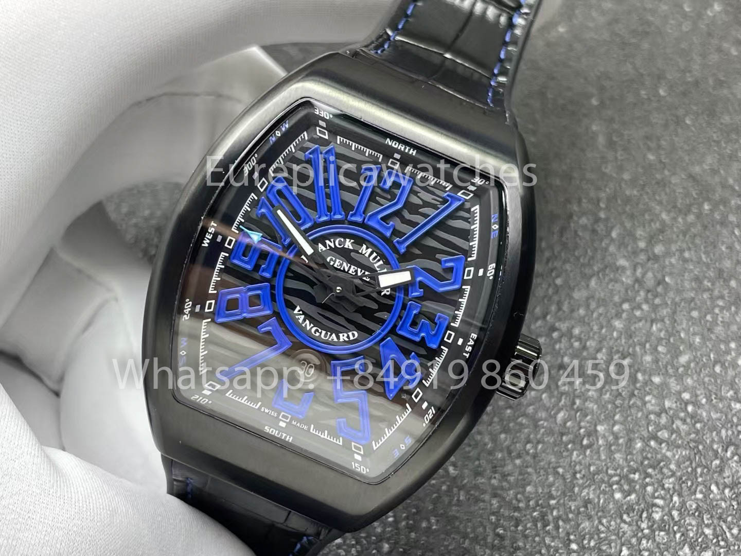 Franck Muller Vanguard V45 Vanguard Classical 1:1 Best Clone quadrante blu