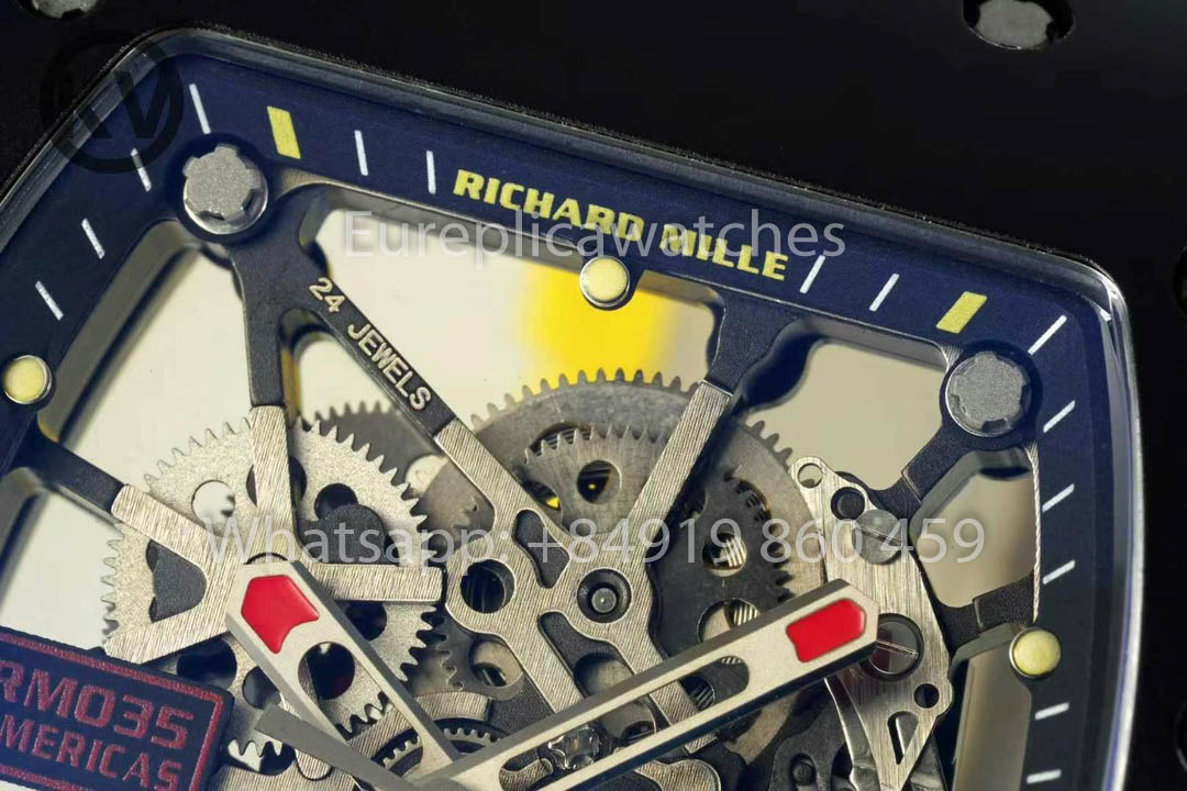 Richard Mille RM035 Toro Americas Edition 1:1 Best Clone KV Fabbrica Yellow cinturino