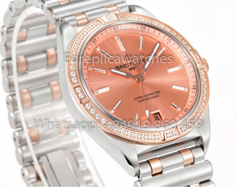 Breitling Chronomat 36 UNWORN 2022 A10380591L1A1 Series 1:1 Super Clone BLS Fabbrica Pink diamonds