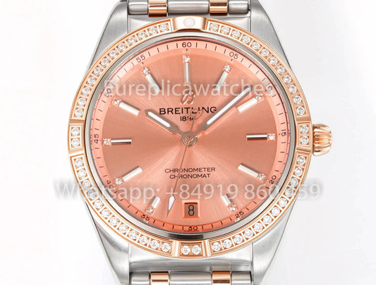 Breitling Chronomat 36 UNWORN 2022 A10380591L1A1 Series 1:1 Super Clone BLS Fabbrica Pink diamonds