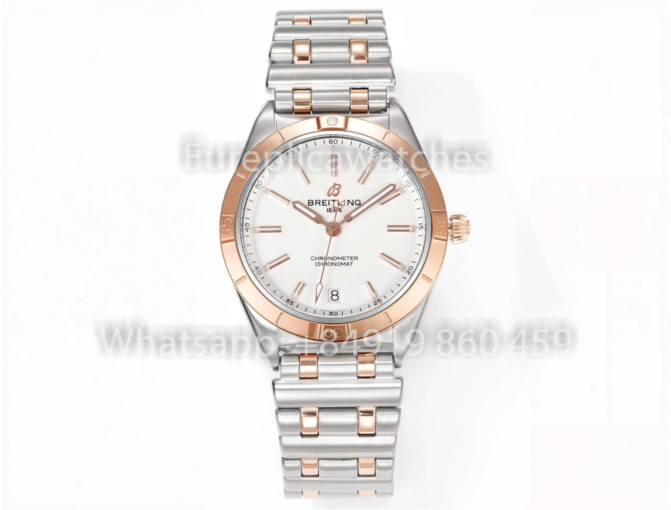 Breitling Chronomat 36 UNWORN 2022 A10380591L1A1 Series 1:1 Super Clone BLS Fabbrica quadrante bianco Argento and rosse Oro