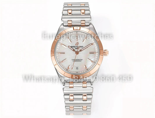 Breitling Chronomat 36 UNWORN 2022 A10380591L1A1 Series 1:1 Super Clone BLS Fabbrica MOP Argento and rosse Oro