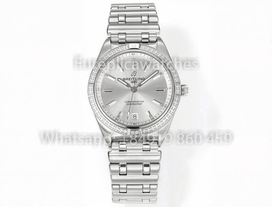 Breitling Chronomat 36 UNWORN 2022 A10380591L1A1 Series 1:1 Super Clone BLS Fabbrica Rosa Bianco Diamonds