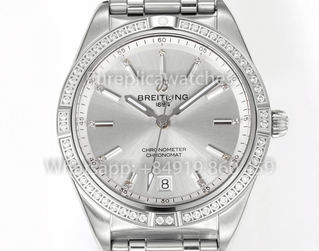 Breitling Chronomat 36 UNWORN 2022 A10380591L1A1 Series 1:1 Super Clone BLS Fabbrica Rosa Bianco Diamonds