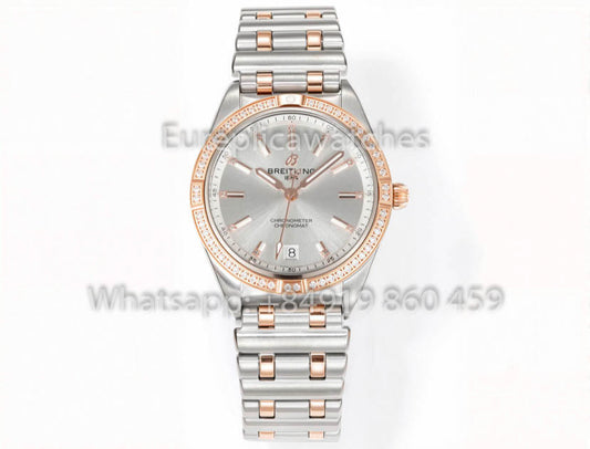 Breitling Chronomat 36 UNWORN 2022 A10380591L1A1 Series 1:1 Super Clone BLS Fabbrica Rosa Oro and Argento
