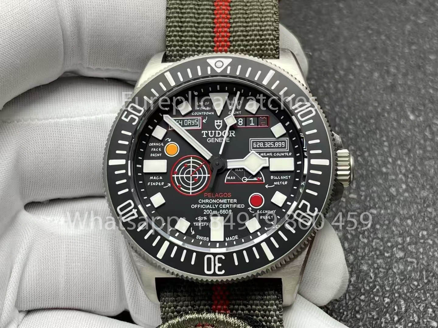 Tudor Pelagos FXD GMT Titanium 5602 M+ Fabrica 1:1 Best Clone Black Nylon cinturino