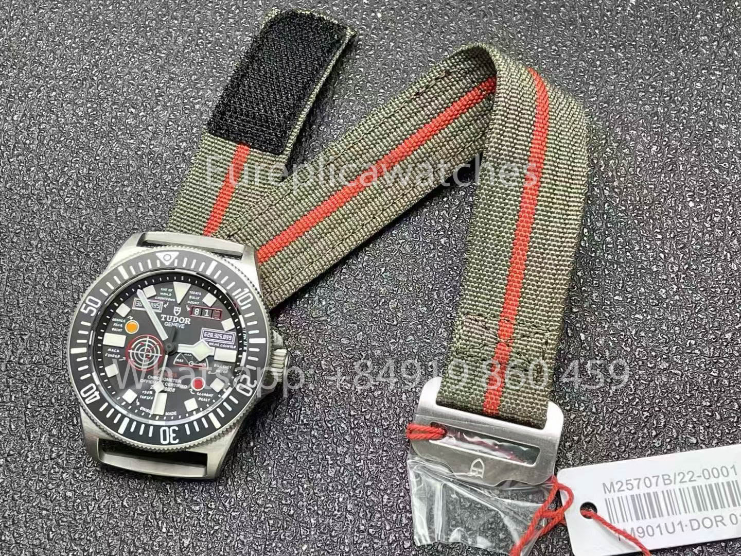 Tudor Pelagos FXD GMT Titanium 5602 M+ Fabrica 1:1 Best Clone Black Nylon cinturino
