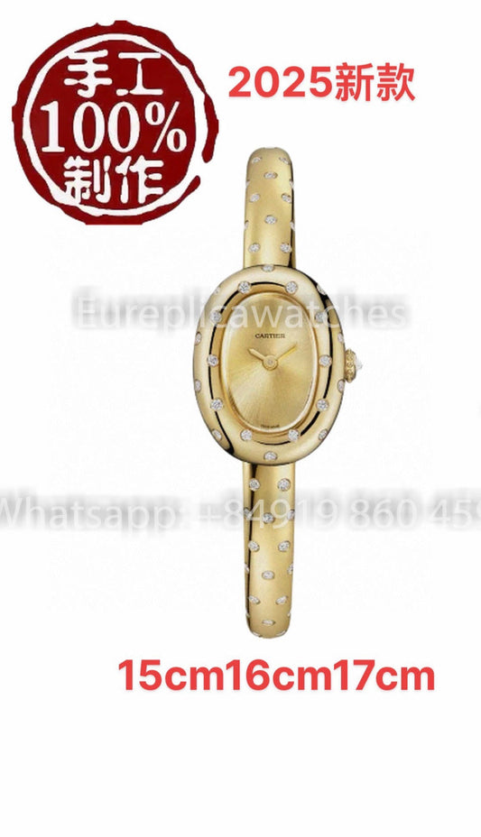 Cartier Lady Baignoire Bathtub versione migliore 1:1 18k Real Oro and Moissanite diamonds