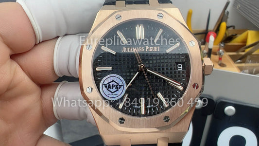 Audemars Piguet Royal Oak  15510ST from APS Fabbrica versione migliore 1:1 quadrante nero Pelle cinturino