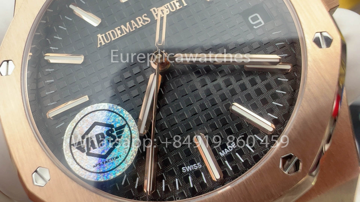 Audemars Piguet Royal Oak  15510ST from APS Fabbrica versione migliore 1:1 quadrante nero Pelle cinturino