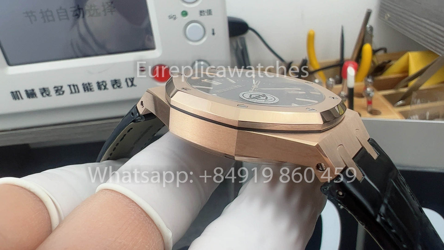 Audemars Piguet Royal Oak  15510ST from APS Fabbrica versione migliore 1:1 quadrante nero Pelle cinturino