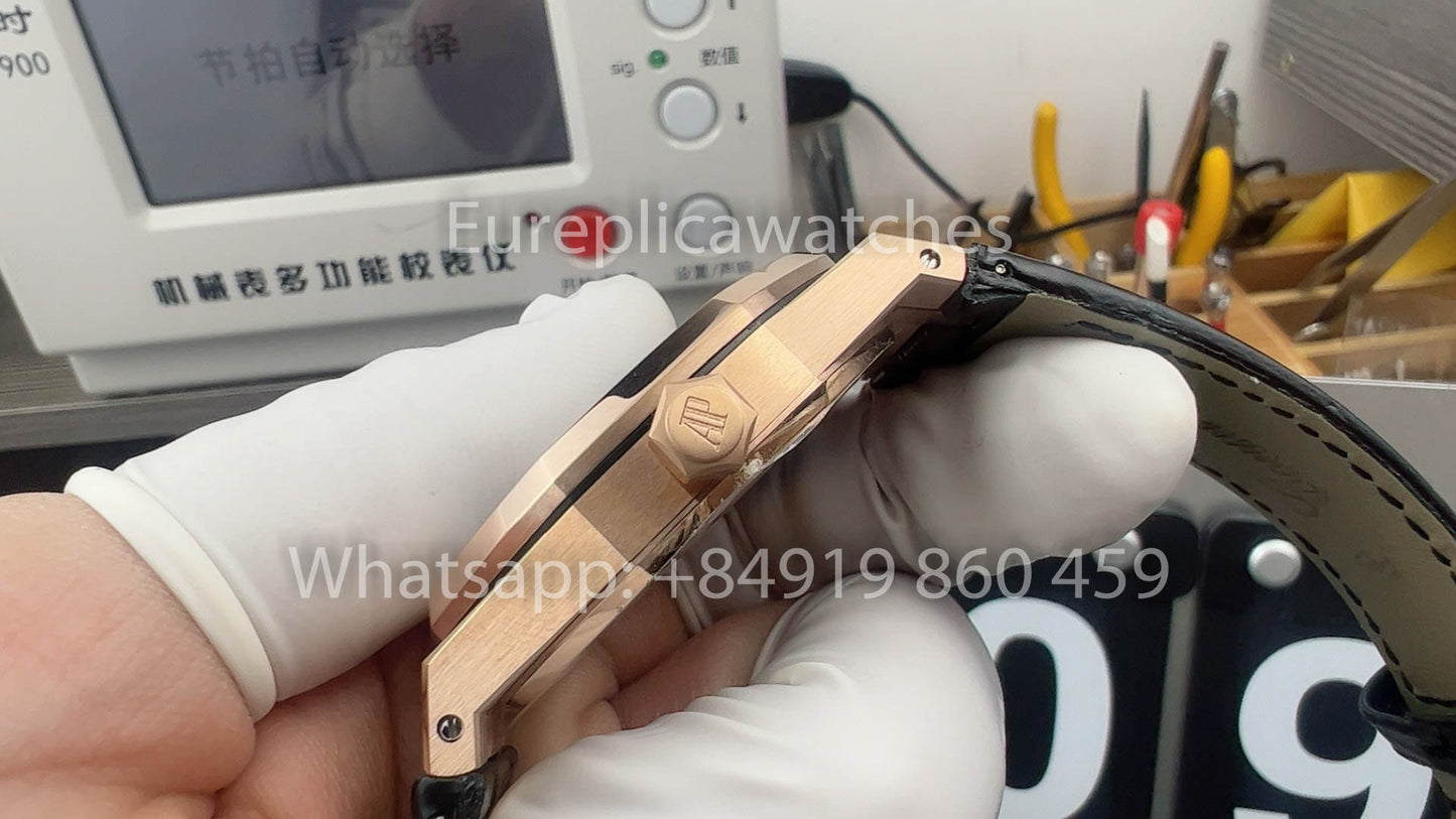 Audemars Piguet Royal Oak  15510ST from APS Fabbrica versione migliore 1:1 quadrante nero Pelle cinturino