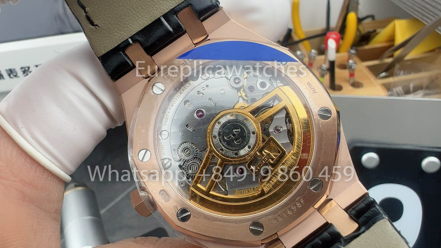 Audemars Piguet Royal Oak  15510ST from APS Fabbrica versione migliore 1:1 quadrante nero Pelle cinturino