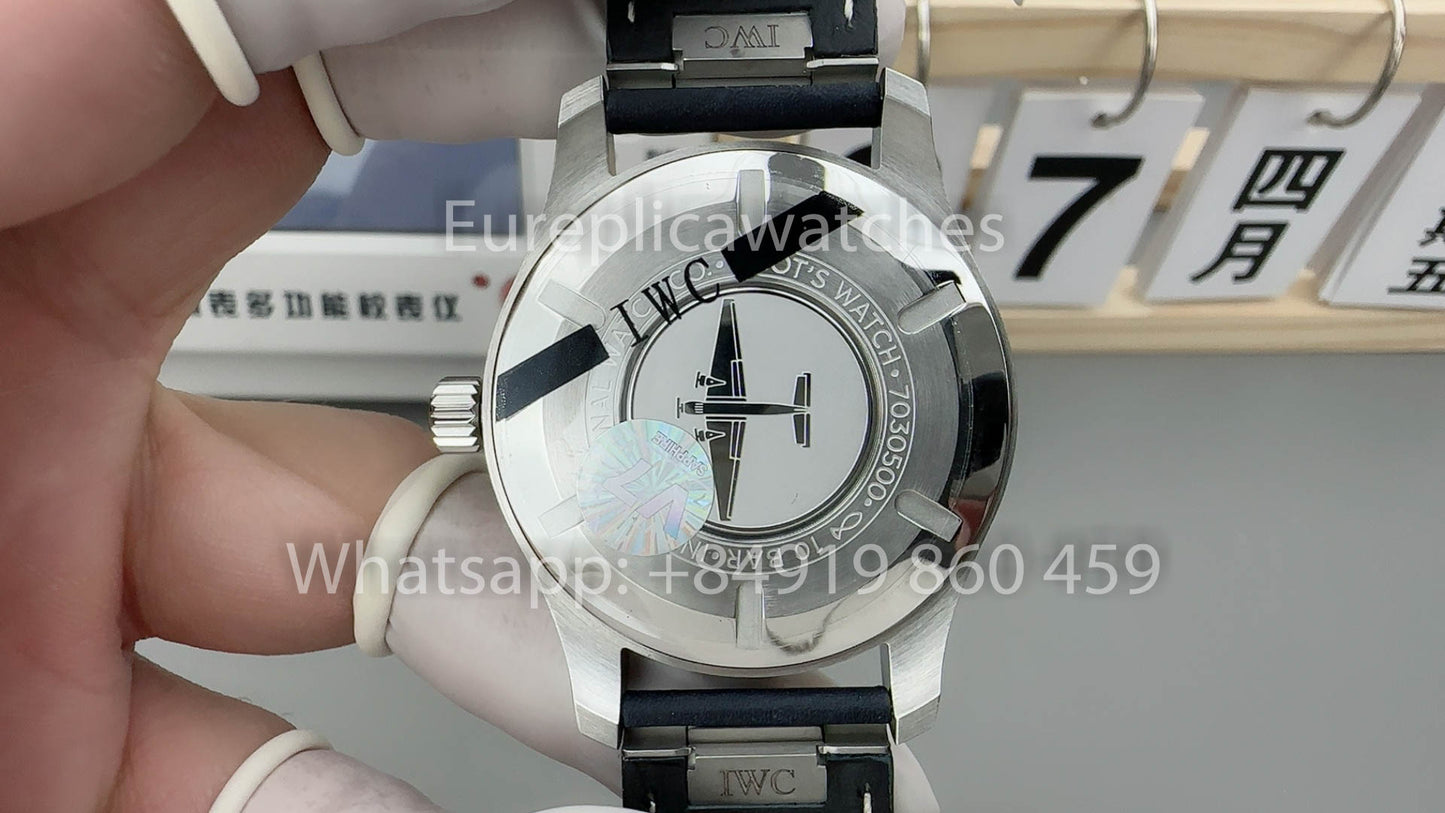 IWC Pilot IW328203 versión mejorada 1:1 V7 Fabbrica esfera azul