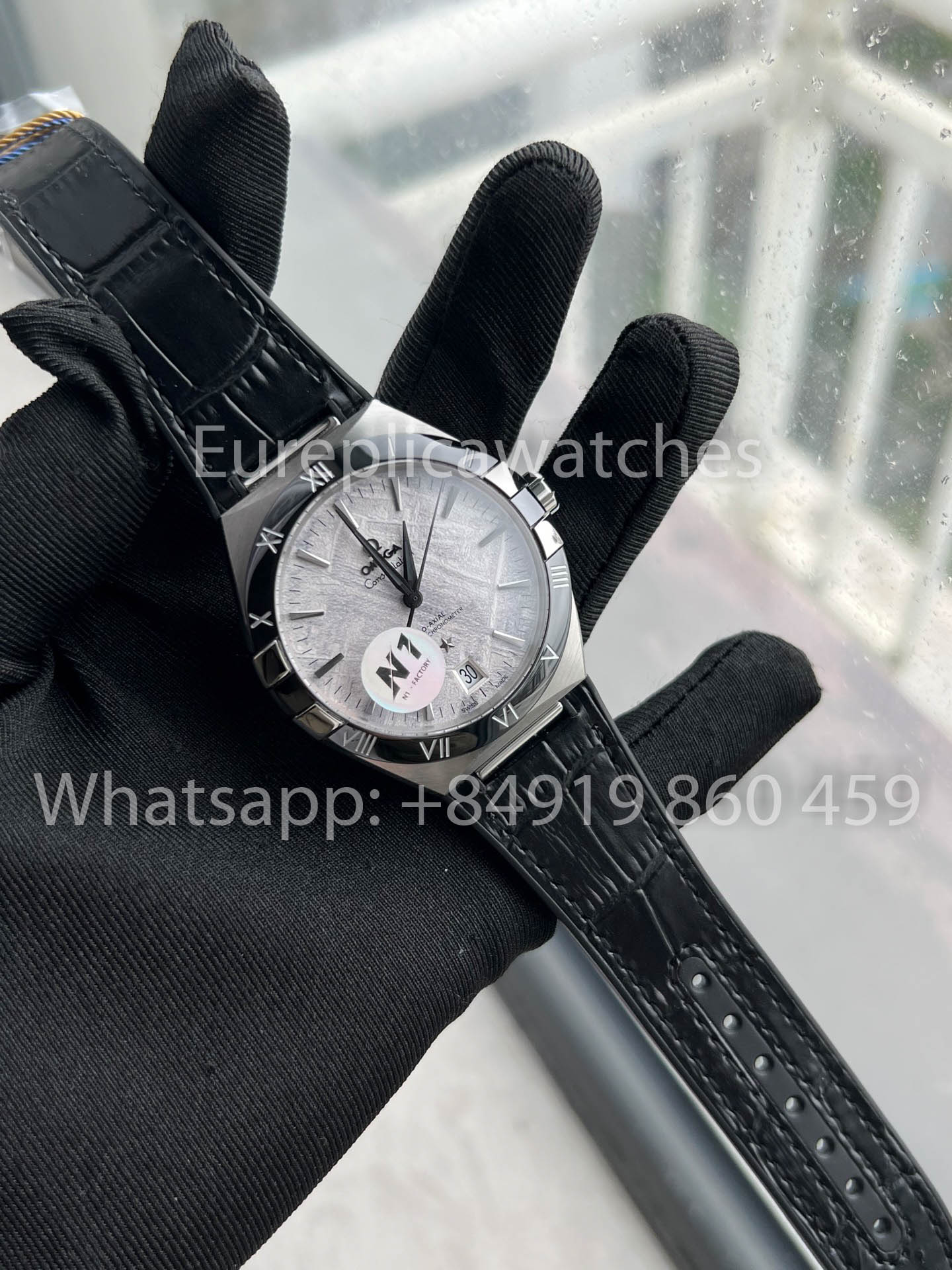 Omega Constellation Chronometer 131.30.41.21.99.001 Meteorite Dial 1:1 versão melhor N1 Fabbrica Couro cinturino