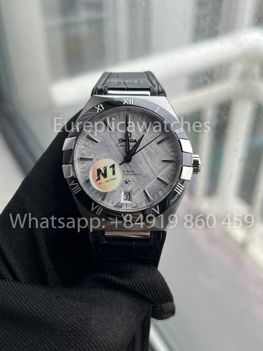 Omega Constellation Chronometer 131.30.41.21.99.001 Meteorite Dial 1:1  versione migliore N1 Fabbrica Leather cinturino