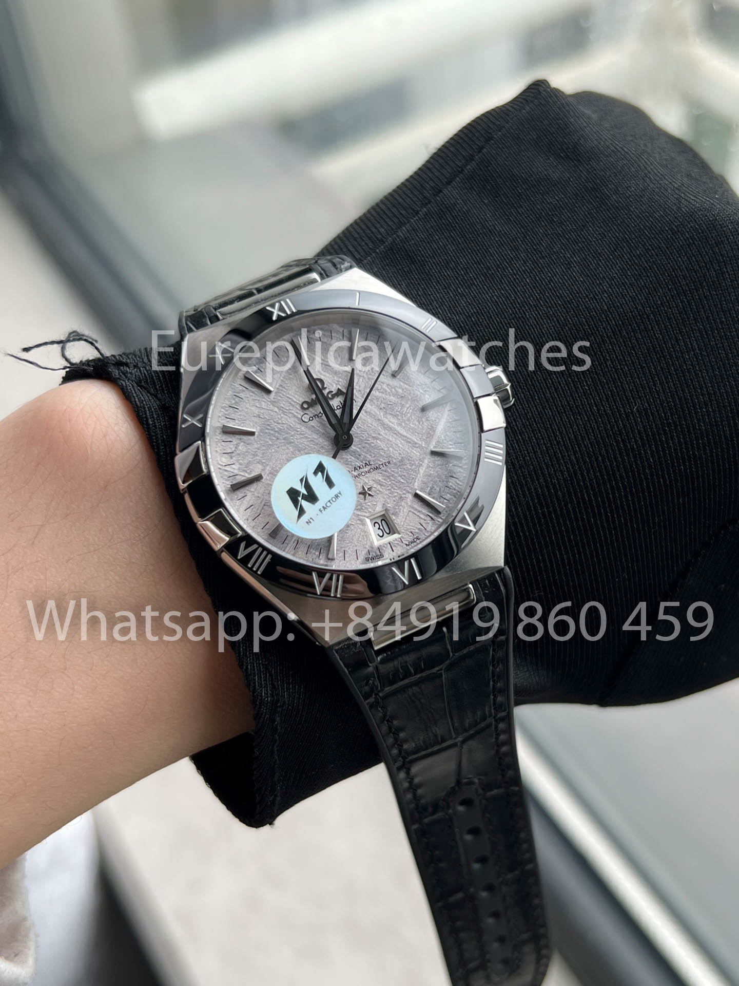 Omega Constellation Chronometer 131.30.41.21.99.001 Meteorite Dial 1:1 versão melhor N1 Fabbrica Couro cinturino