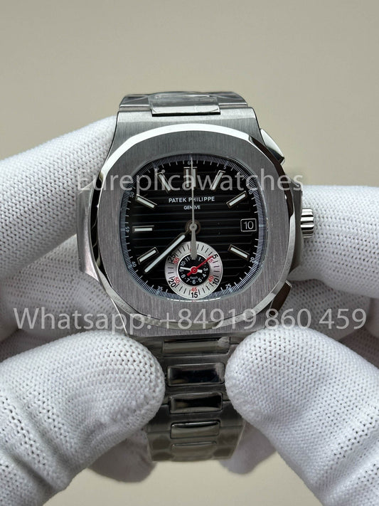 Patek Philippe Nautilus 5980/1A-019 versione migliore 1:1 3K Fabbrica V3 Upgraded quadrante nero