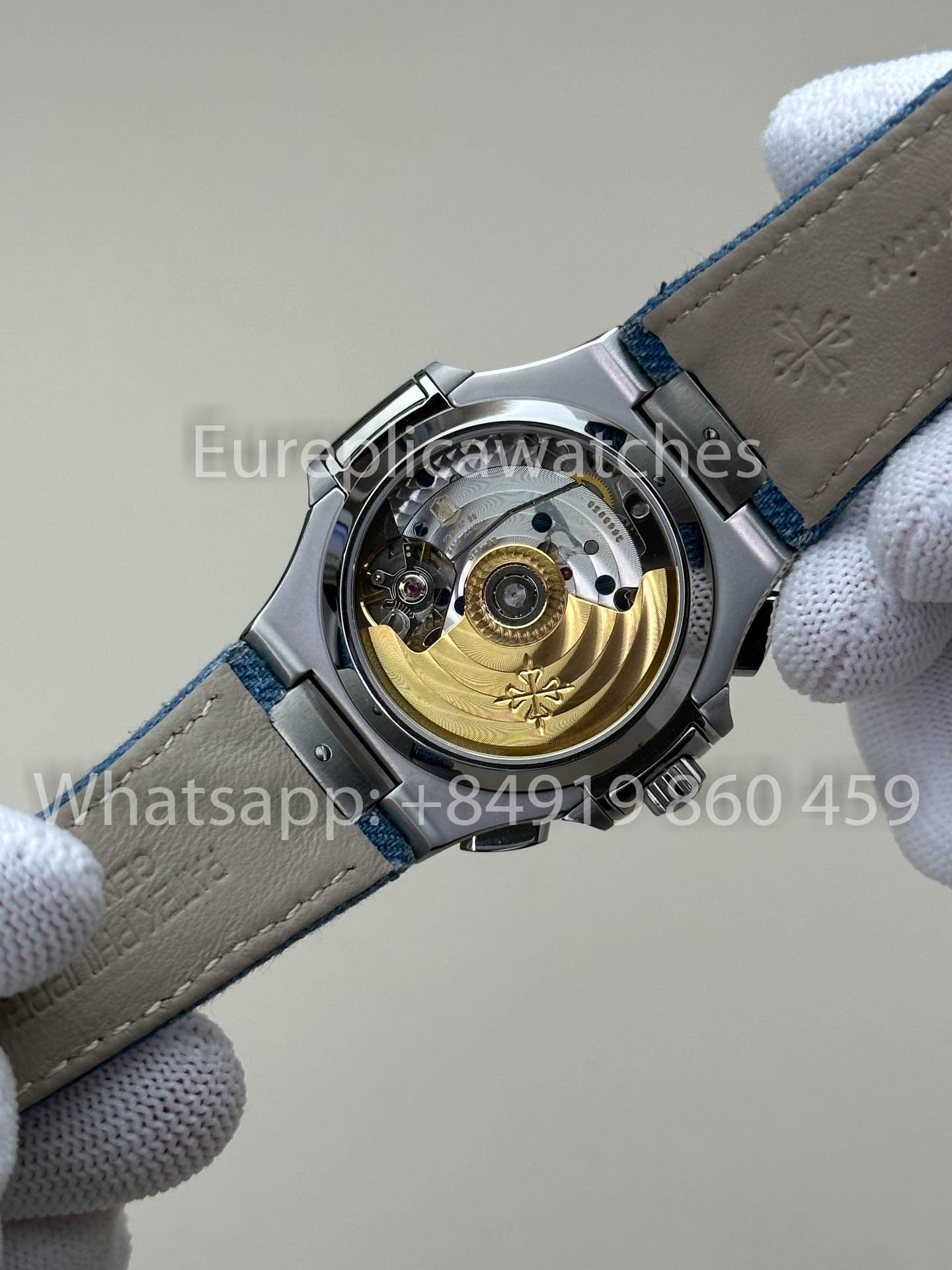 Patek Philippe Nautilus 5980/1G-001 versione migliore 1:1 3K Fabbrica V3 Upgraded Crystal indices quadrante Pelle cinturino