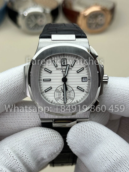 Patek Philippe Nautilus 5980/1A-019 versione migliore 1:1 3K Fabbrica V3 Upgraded Pelle cinturino