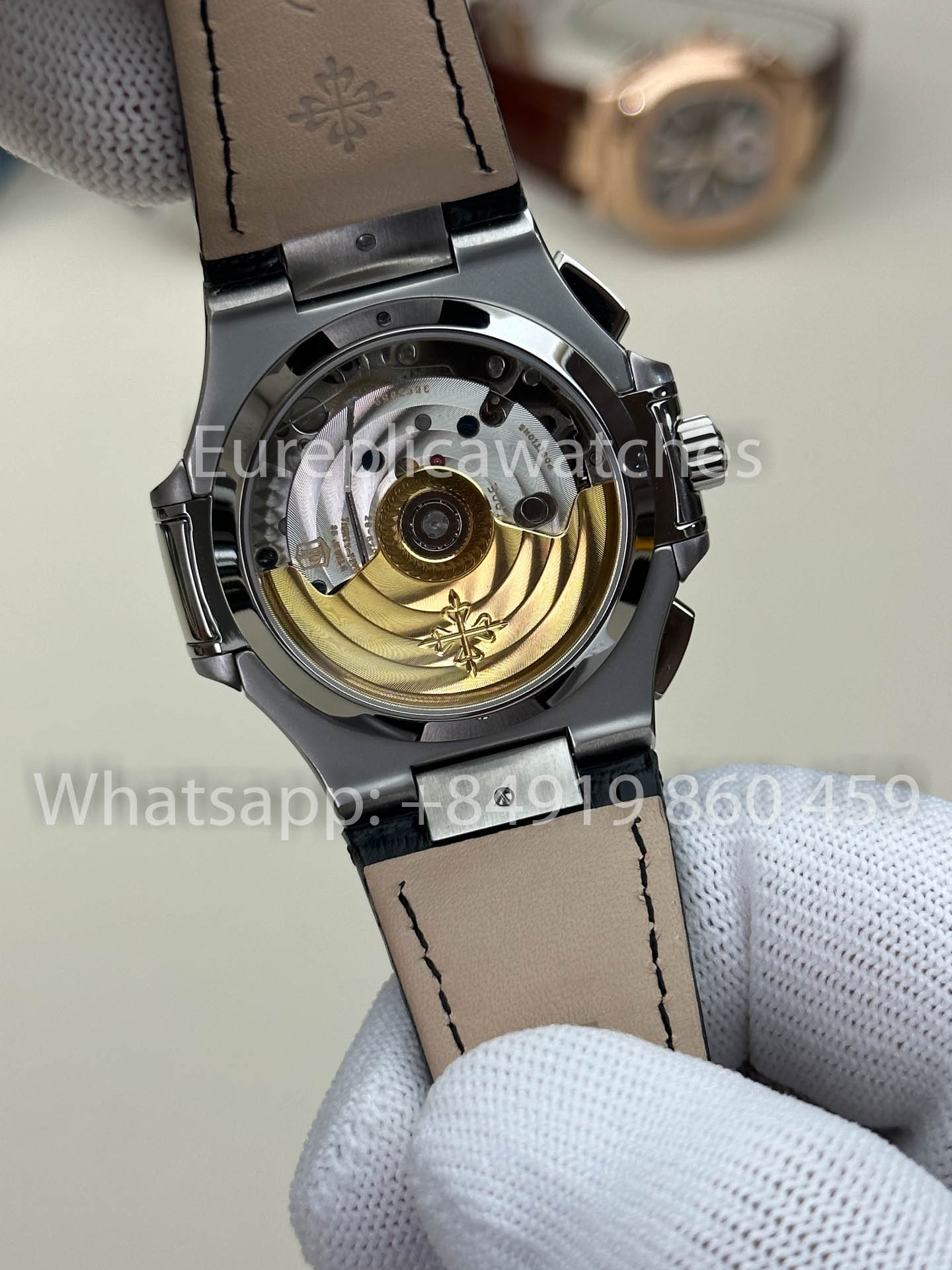 Patek Philippe Nautilus 5980/1A-019 versione migliore 1:1 3K Fabbrica V3 Upgraded Pelle cinturino