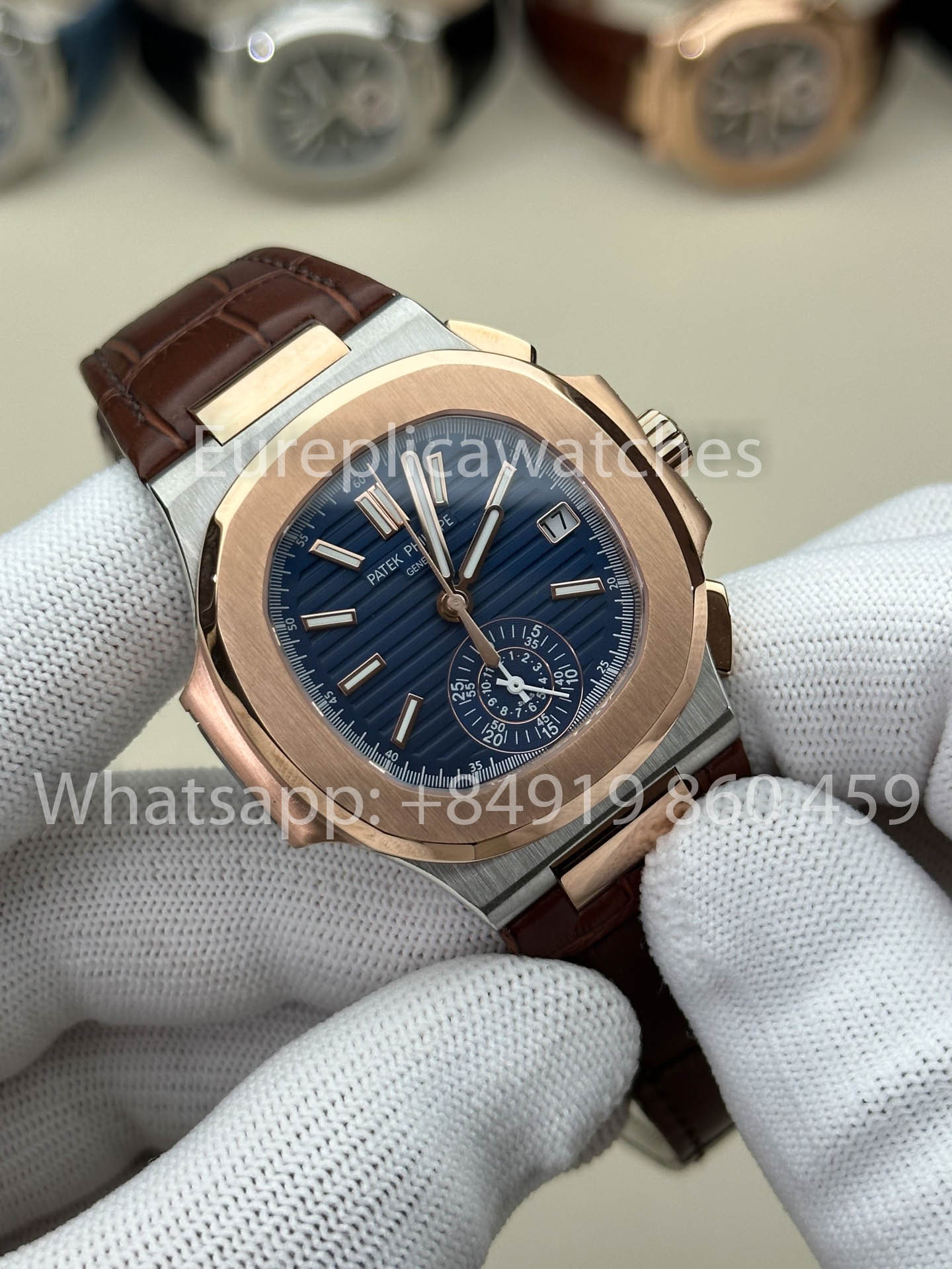 Patek Philippe Nautilus 5980/1AR-001 versione migliore 1:1 3K Fabbrica V3 Upgraded Pelle cinturino